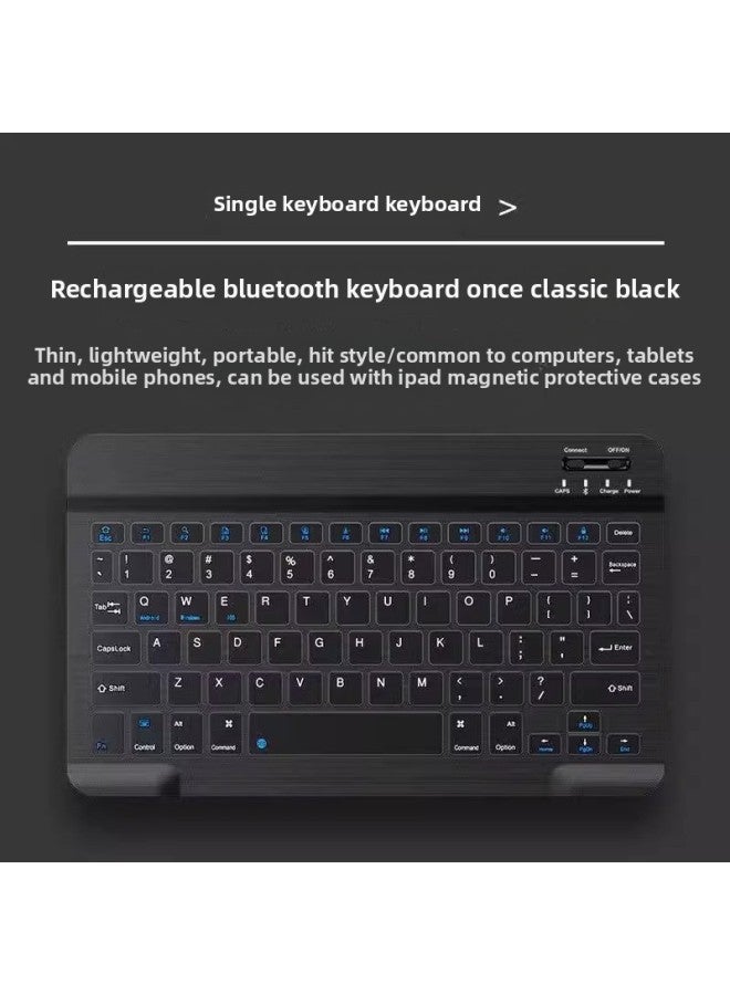 Wireless Bluetooth Keyboard Mouse Set For Mobile Tablet Rechargeable External Cute Keyboard Compatible With Various Devices-Color:Black-Product Type:Hot Sale (keyboard Dual-mode Mouse) - Image 3