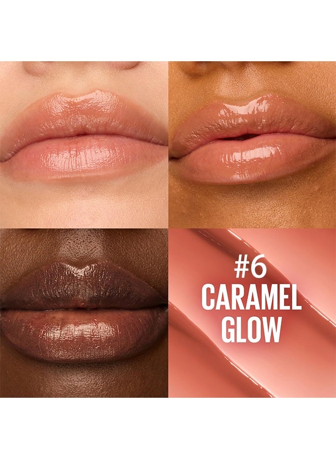 lakerain Lifter Glow, Lifter Glow Oil Balm, Lifter Glaze Oil Balm with Hyaluronic Acid and Hydrating Oil Blend, Lip Balm with 24HRs of Smooth, Moisturizing Shine #6 CARAMEL GLOW - Image 2