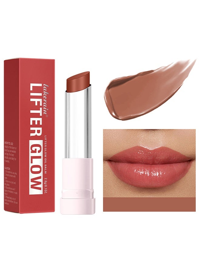 lakerain Lifter Glow, Lifter Glow Oil Balm, Lifter Glaze Oil Balm with Hyaluronic Acid and Hydrating Oil Blend, Lip Balm with 24HRs of Smooth, Moisturizing Shine #6 CARAMEL GLOW - Image 1