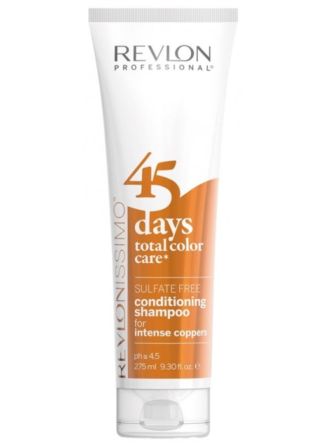 Revlon Professional 45 Days Revlonissimo Copper Hair Conditioning Shampoo 275 ml - Image 1