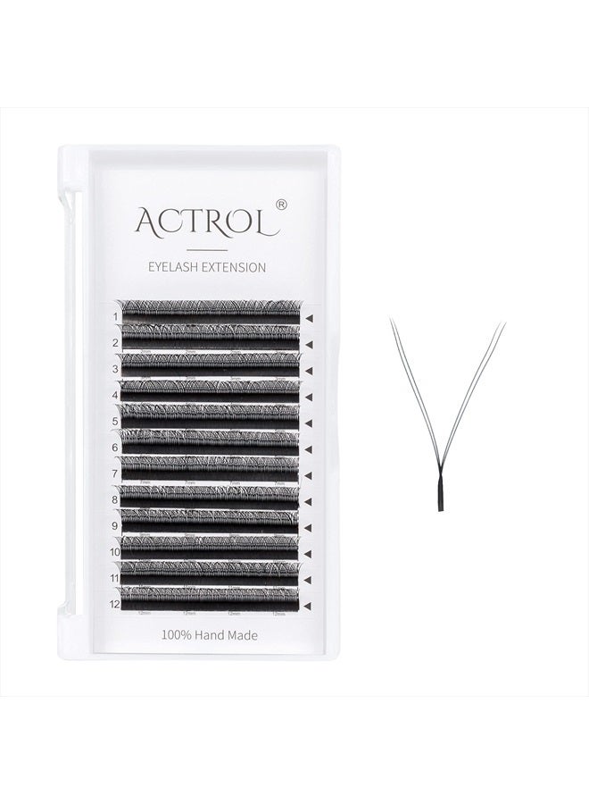 ACTROL YY Eyelashes Extension Lashes Black C Curl 0.07mm 9mm Lash Volume Extension Easy Fans Y Shaped Premade Soft Eyelashes Supply - Image 1