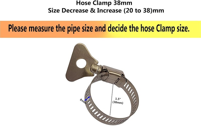 ES EKSAFAR Butterfly hose clamp (1.5 inch (10pcs)) - Image 2