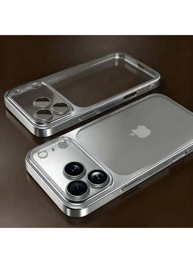 Silvery Matte Frosted Shockproof Hard Case For IPhone 16 Pro Durable Phone Cover - Image 3