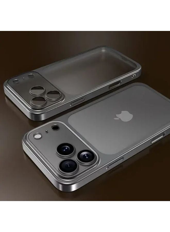 Silvery Matte Frosted Shockproof Hard Case For IPhone 16 Pro Durable Phone Cover - Image 4