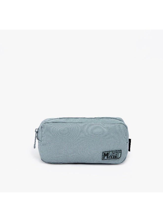 Must Pouch-Monochrome-Sustainable-1 Cmprt (Rpet 900D Pu) Blue \ 20X5X9 - Image 1