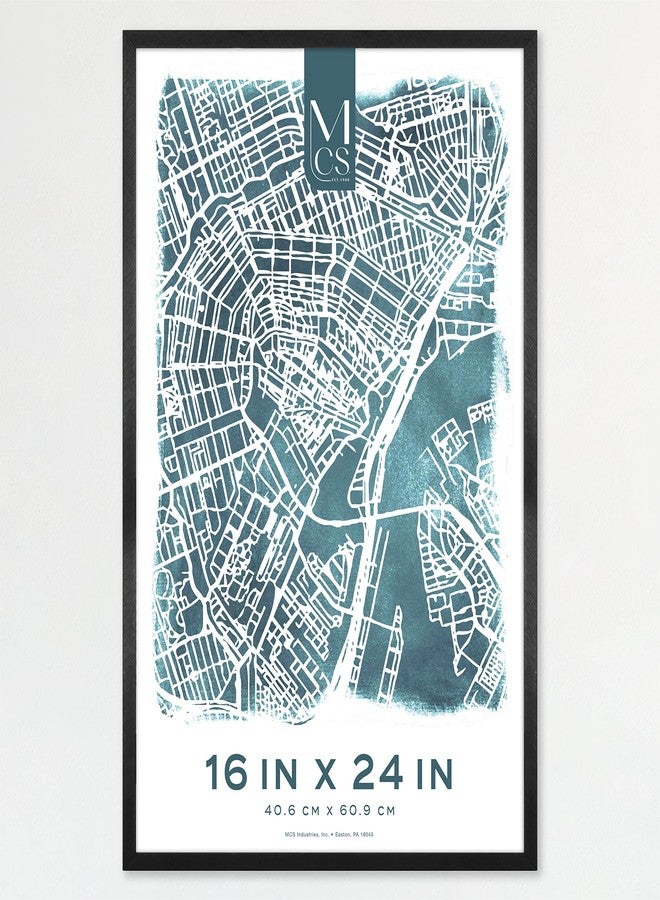 MCS Edgeline Metal Poster Frame, Back-Loading Picture Frame For Wall Art, 16 x 24 Inch, Black - Image 1