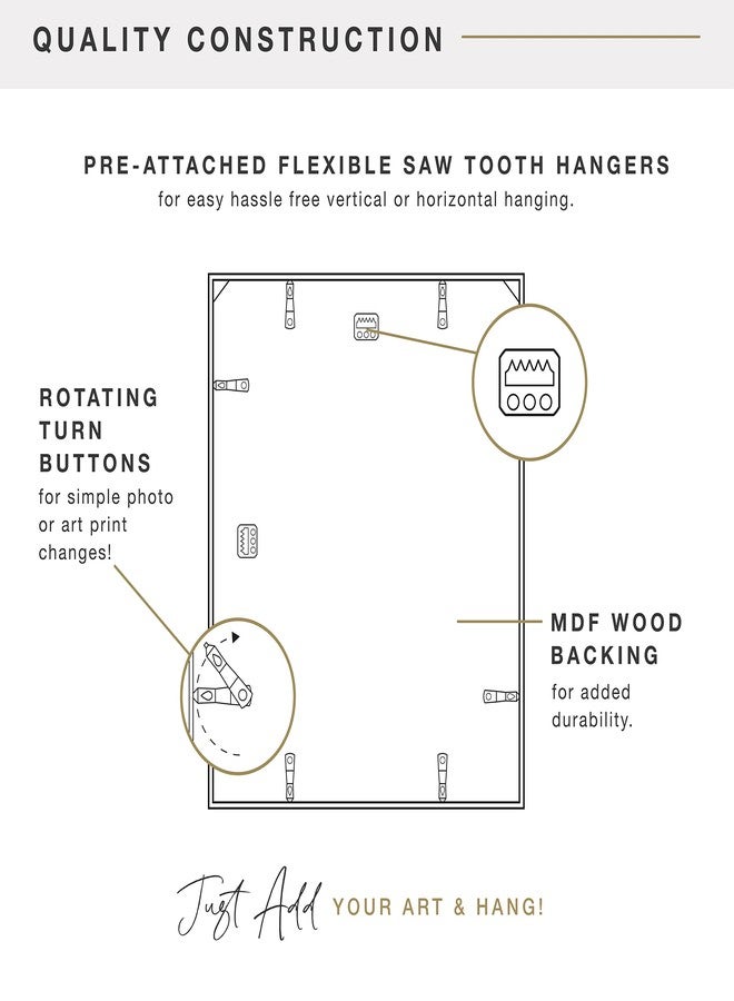 MCS Edgeline Metal Poster Frame, Back-Loading Picture Frame For Wall Art, 16 x 24 Inch, Black - Image 4