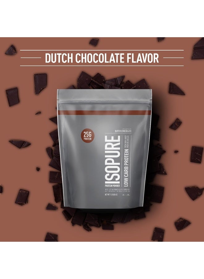 Isopure Low Carb Whey Protein Isolate Powder with Vitamin C And Zinc for Immune Support, 25g Protein, And Keto Friendly - Dutch Chocolate 1 LB - Image 2