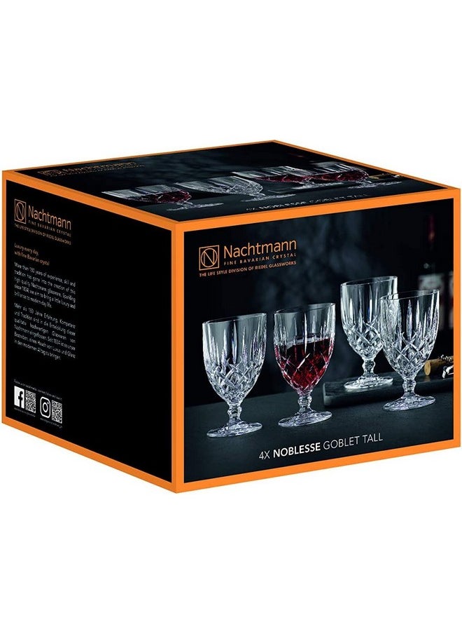 Nachtmann Nachtmann Noblesse Collection Tall Goblet, Set Of 4, Made Of Crystal Glass, Clear, For Holidays, Parties, Weddings, Water Drinking Glasses, Goblets, Dishwasher Safe, 350 ML  - Image 5