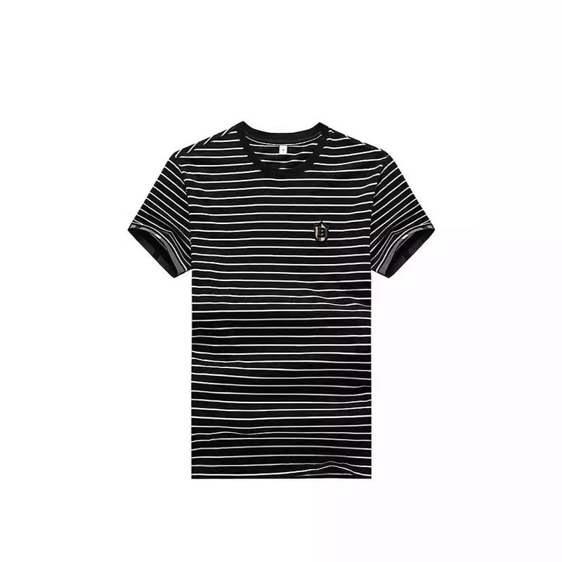 Round Neck Striped Half Sleeve T-Shirt Trendy Summer Clothes Men'S Korean Casual Boys T-Shirt Trendy Brand Men'S Clothing - Image 2