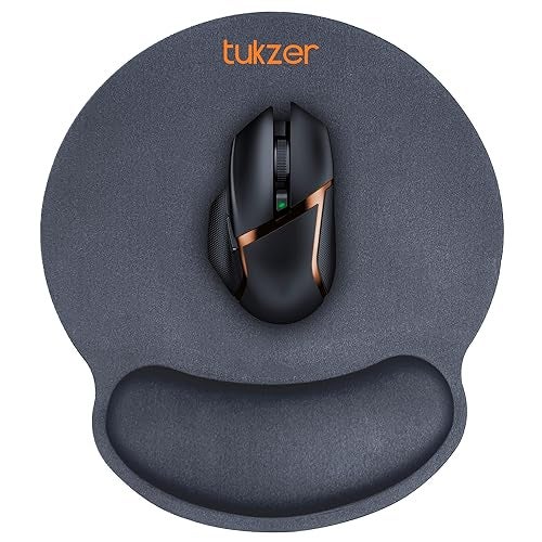Tukzer Gel Mouse Pad| Memory Foam Cushion Mousepad with Wrist Support, Ergonomic Design| Non-Slip Rubber Base| Suitable for Gaming, Computer, Laptop, Home & Office Non-Slip Rubber Base (Grey) - Image 1