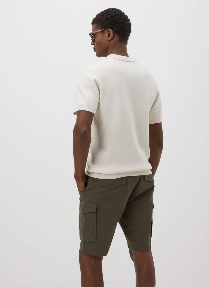 Matalan Khaki Smart Cargo Shorts