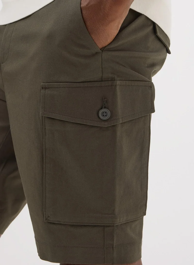Matalan Khaki Smart Cargo Shorts