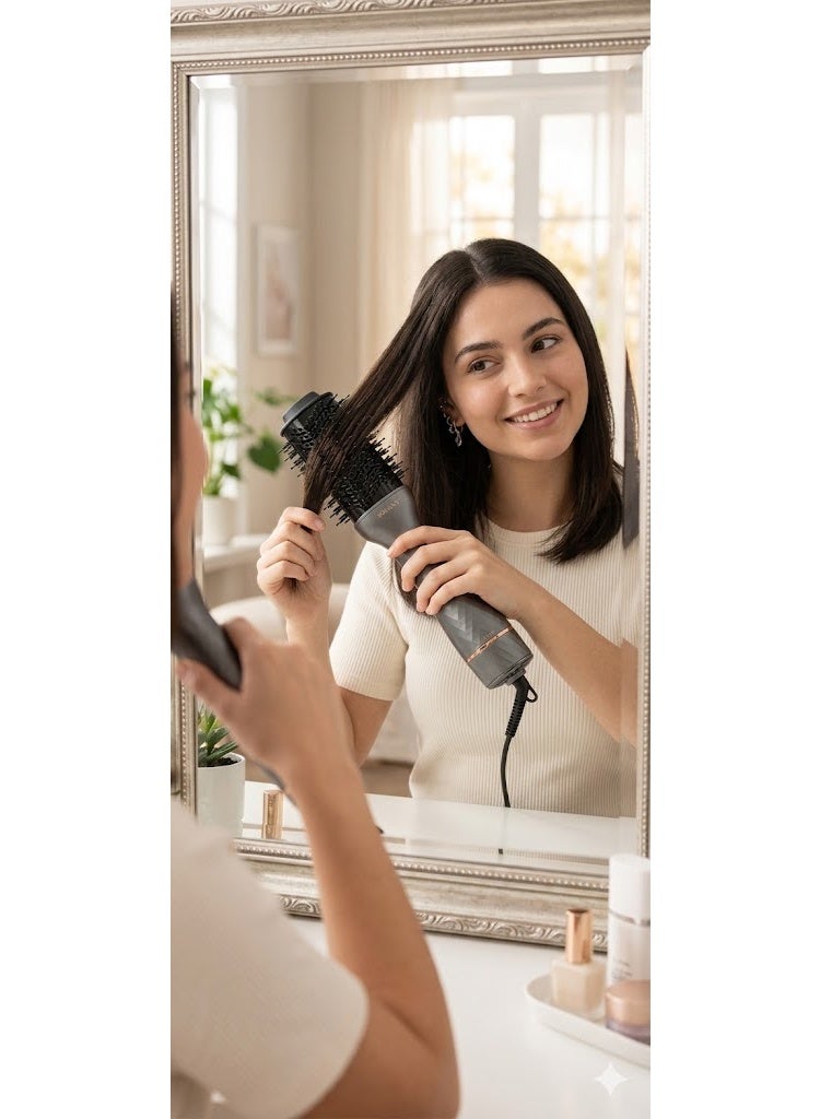 sokany SK-15061N Professional Hot Air Hair Straightening Brush – 1200W Fast Heat, 4-in-1 Styling & Drying, Cold Air Function, 360° Swivel Cord, Auto Shut-Off Safety, Smooth & Frizz-Free Hair - Image 4