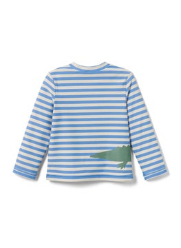 Tchibo Toddlers Boys 2 Pcs Stripe Top And Bottom Set, Blue  - Image 3