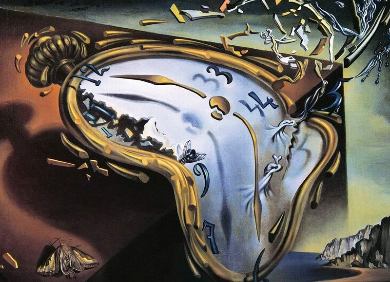 eurographics EuroGraphics Soft Watch At Moment of First Explosion Melting Clock by Salvador Dali 1000 Piece Puzzle  Black  - Image 2