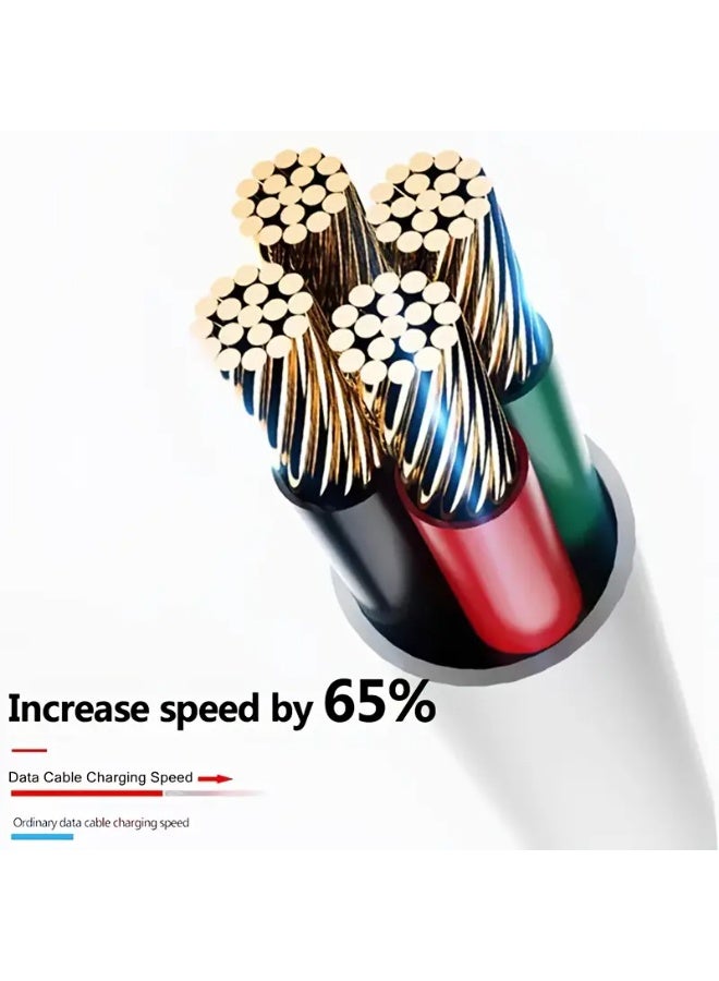 Arabash 3-in-1 Fast Charging USB Cable For IPhone, For, Type-C, Micro USB Devices, For IPhone 14/13/12/11 Pro Max SE/X/8/7/6, For, Xiaomi, Oppo, For VIVO, Redmi, OnePlus & Other For Android Smartphones - Image 3