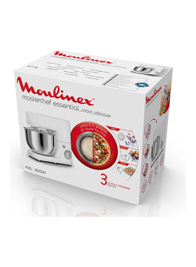 Moulinex Masterchef Essential Kitchen Machine, 4.8 L 800 W QA150110 White - Image 4
