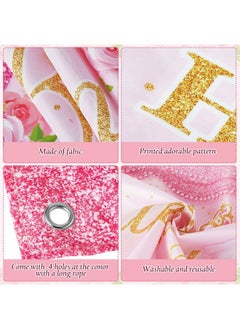 Tatuo Ballerina Birthday Party Decorations Photography Backdrops Ballet Girls Backdrop Supplies Dance For Baby Shower Supplies Pink 60X32 Inches  - Image 3