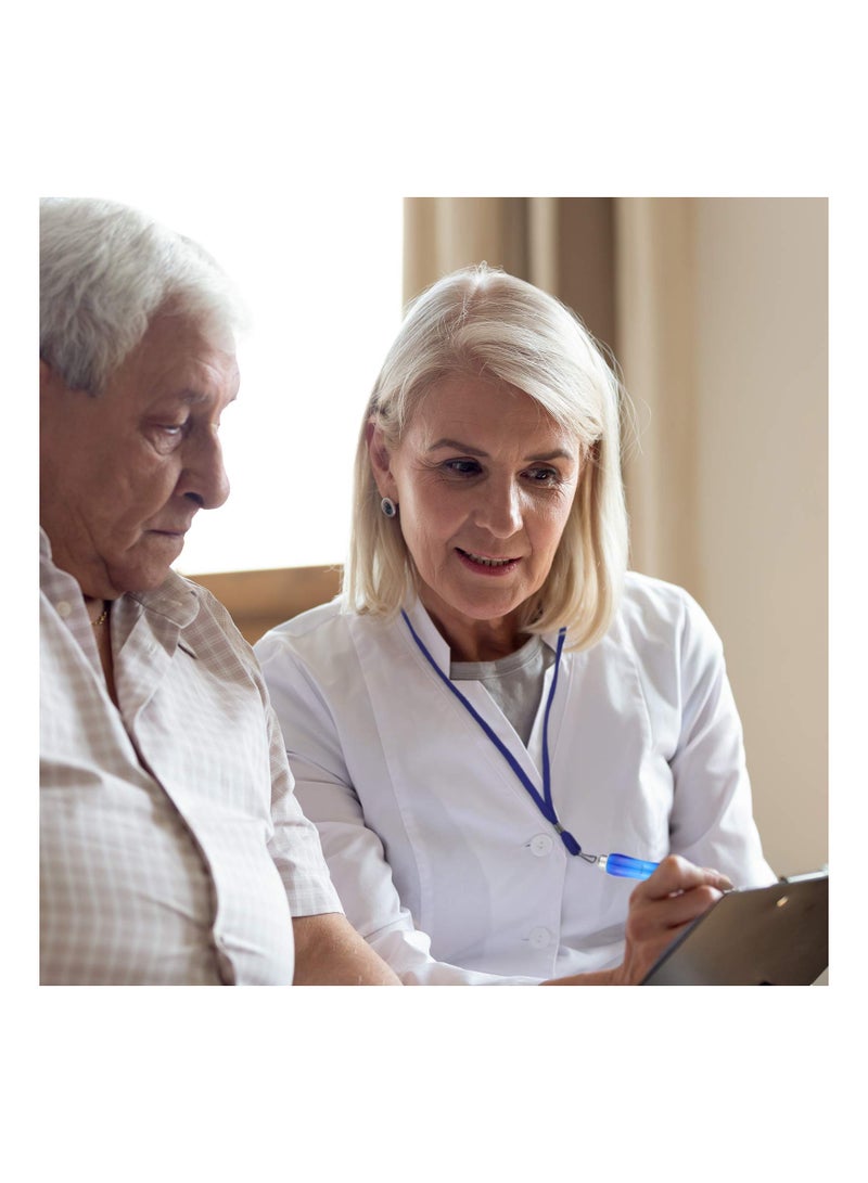 SOLARAE أقلام سميكة مثقلة كبيرة، 5 قطع من أقلام الحبر الجاف السميكة، مع 10 إعادة تعبئة زرقاء إضافية قابلة للسحب، أقلام حبر جاف ذات جسم عريض، مع حبل تعليق لمساعدات الكتابة للاهتزاز، التهاب المفاصل، باركنسون - Image 5