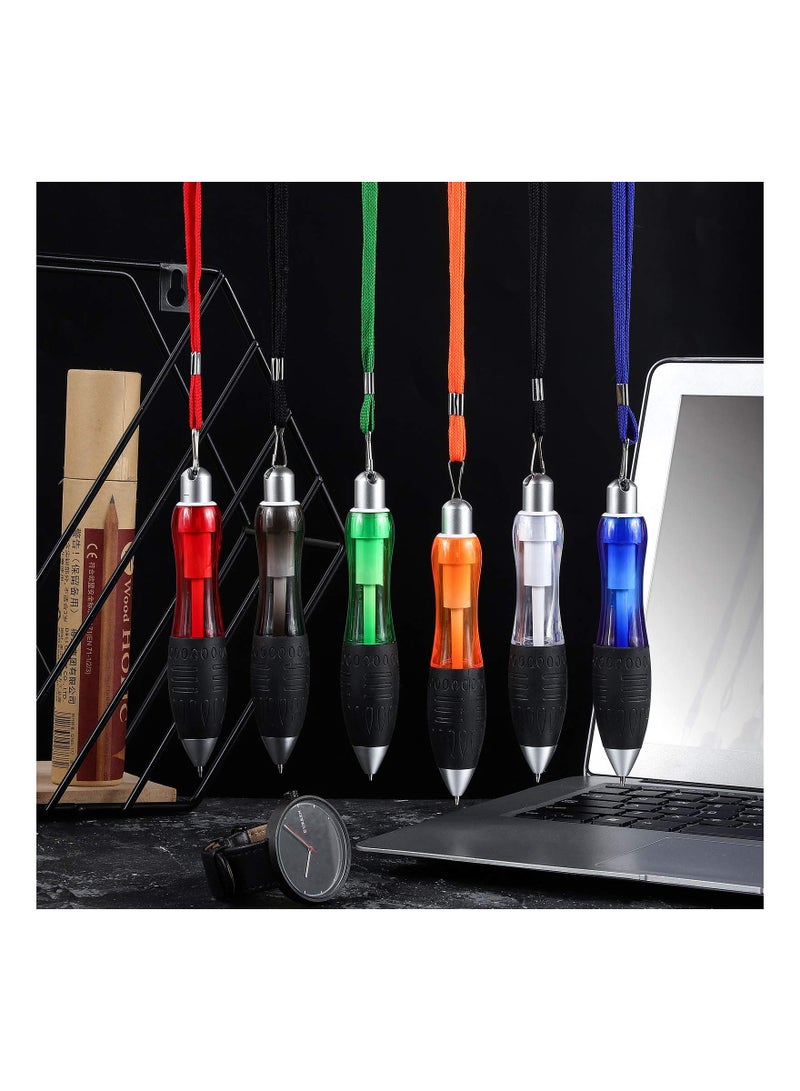 SOLARAE أقلام سميكة مثقلة كبيرة، 5 قطع من أقلام الحبر الجاف السميكة، مع 10 إعادة تعبئة زرقاء إضافية قابلة للسحب، أقلام حبر جاف ذات جسم عريض، مع حبل تعليق لمساعدات الكتابة للاهتزاز، التهاب المفاصل، باركنسون - Image 2