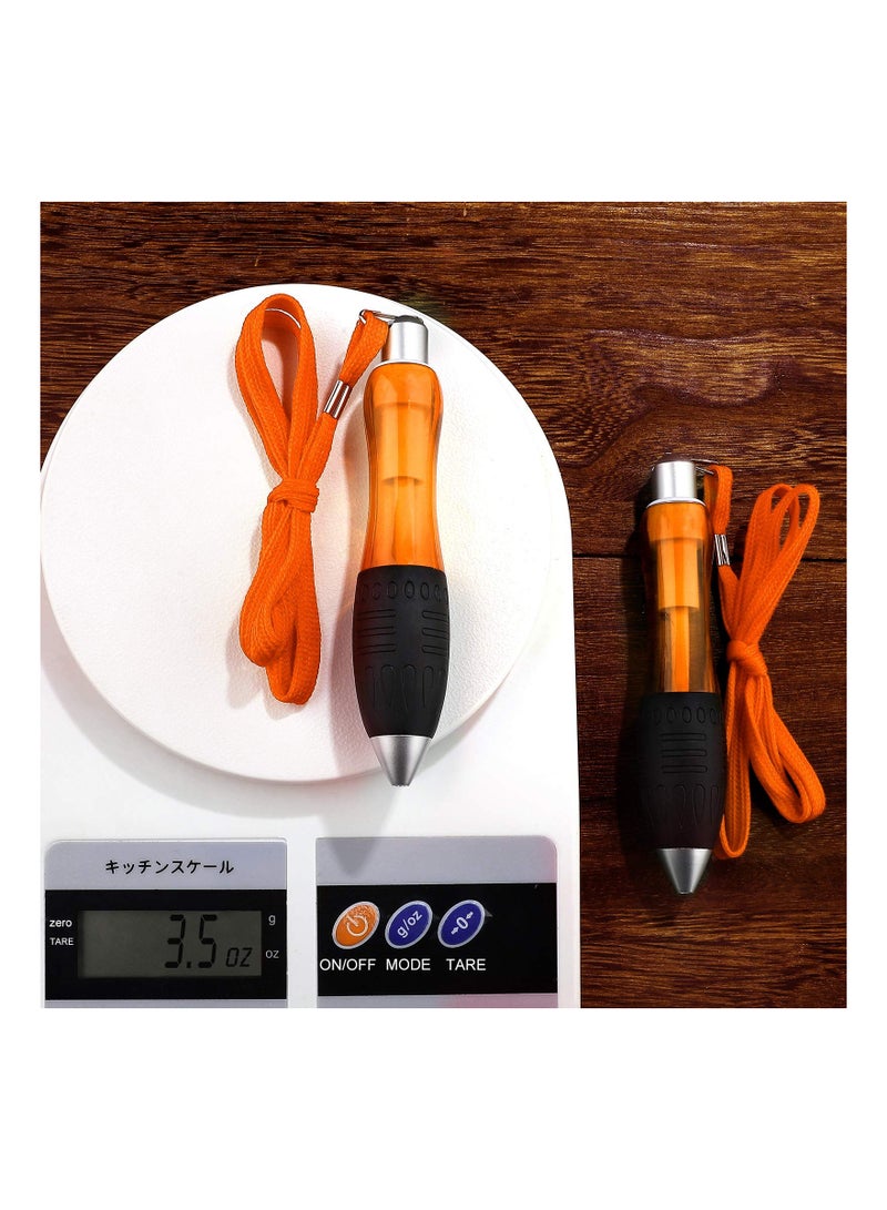 SOLARAE أقلام سميكة مثقلة كبيرة، 5 قطع من أقلام الحبر الجاف السميكة، مع 10 إعادة تعبئة زرقاء إضافية قابلة للسحب، أقلام حبر جاف ذات جسم عريض، مع حبل تعليق لمساعدات الكتابة للاهتزاز، التهاب المفاصل، باركنسون - Image 3