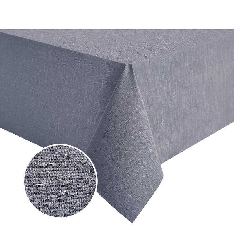 NLMUVW 54 Inch Square Vinyl Tablecloth Heavy Duty Small PVC Table Cloth Waterproof Wipe Clean Table Cover for Kitchen Dining Picnic 54 x 54 inch Dark Grey