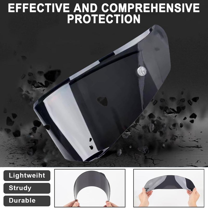 LINGYUE Helmet Visor Replacement for KYT TTC,Motorcycle Helmet,Replace Anti-UV Anti-Scratch Dustproof Wind Shield,A - Image 4