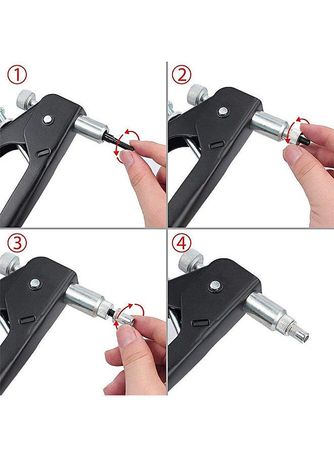 Generic - 86PCS Rivet Nut Tool Kit Set Blind Rivet Nut Hand Riveter Wrench Threaded Insert Tool Rivet Nut Gun with Metric Rivet Nuts Assortment M3 M4 M5 M6 M8 - Image 1