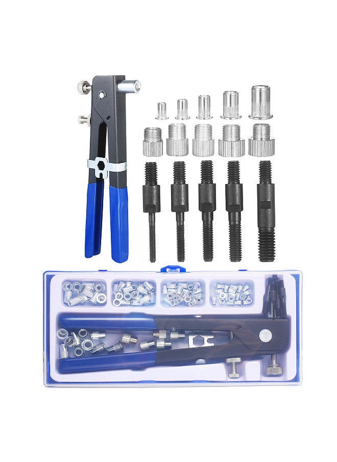 Generic - 86PCS Rivet Nut Tool Kit Set Blind Rivet Nut Hand Riveter Wrench Threaded Insert Tool Rivet Nut Gun with Metric Rivet Nuts Assortment M3 M4 M5 M6 M8 - Image 1