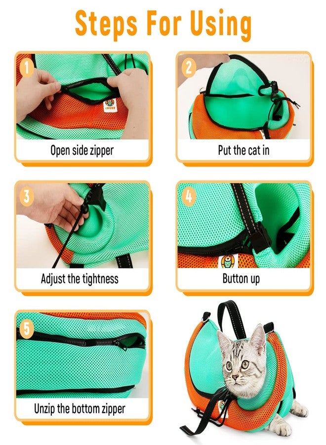 AWOOF Cat Grooming Bag Adjustable Cat Bathing Bag Anti Scratch Bite Restraint Bag Cat Sling Bag Durable Mesh Cat Shower Bag for Small Medium Large Cats Nail Trimming Ear Cleaning Medicine Taking - Image 4