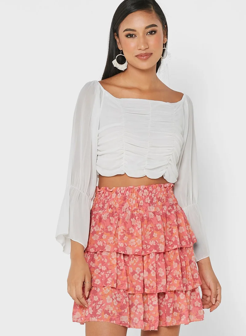 PARISIAN Sweetheart Neck Balloon Sleeve Top