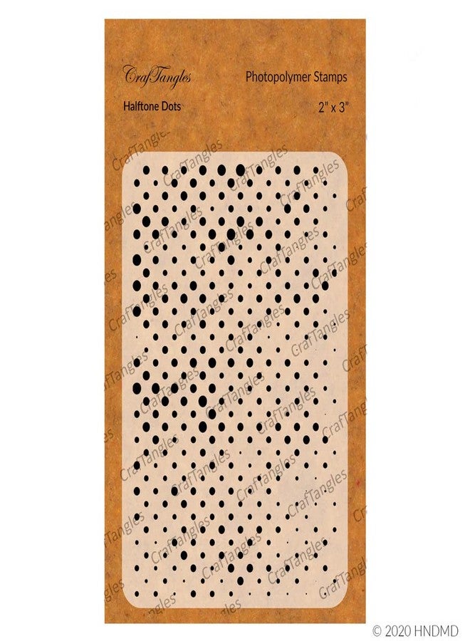 CrafTangles Photopolymer Stamps - Halftone Dots (Reusable, Clear Stamp Set for DIY, Stamping, Scrapbooking, Diary, Journal, Cardmaking etc) - Image 1