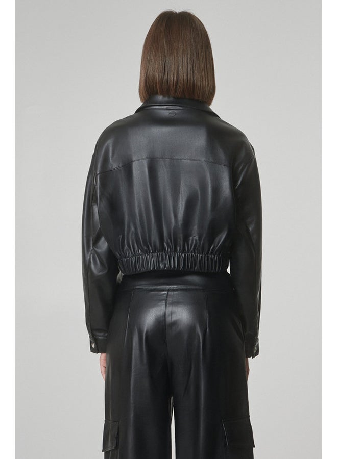 BSB Leather look crop jacket  - Image 3
