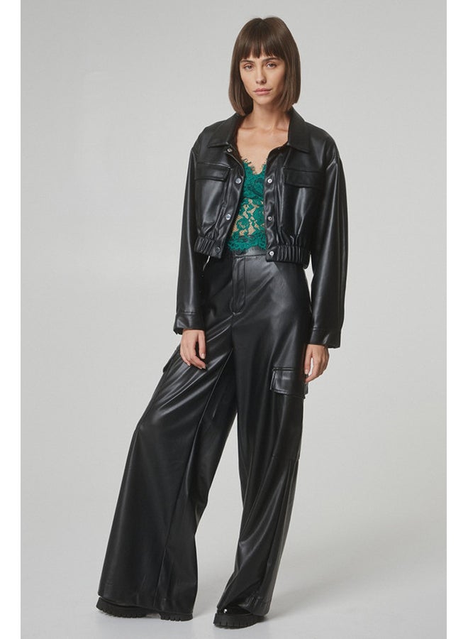 BSB Leather look crop jacket  - Image 2