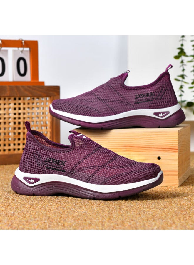 Double Star Eight Shuangxing Bate Women's Shoes, Summer Breathable Casual Shoes, Old Beijing Cloth Shoes, Slip-on Mom Shoes, Mesh Soft-soled Walking Shoes For Women - Image 1