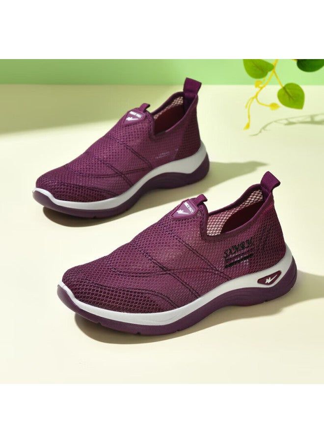 Double Star Eight Shuangxing Bate Women's Shoes, Summer Breathable Casual Shoes, Old Beijing Cloth Shoes, Slip-on Mom Shoes, Mesh Soft-soled Walking Shoes For Women - Image 5