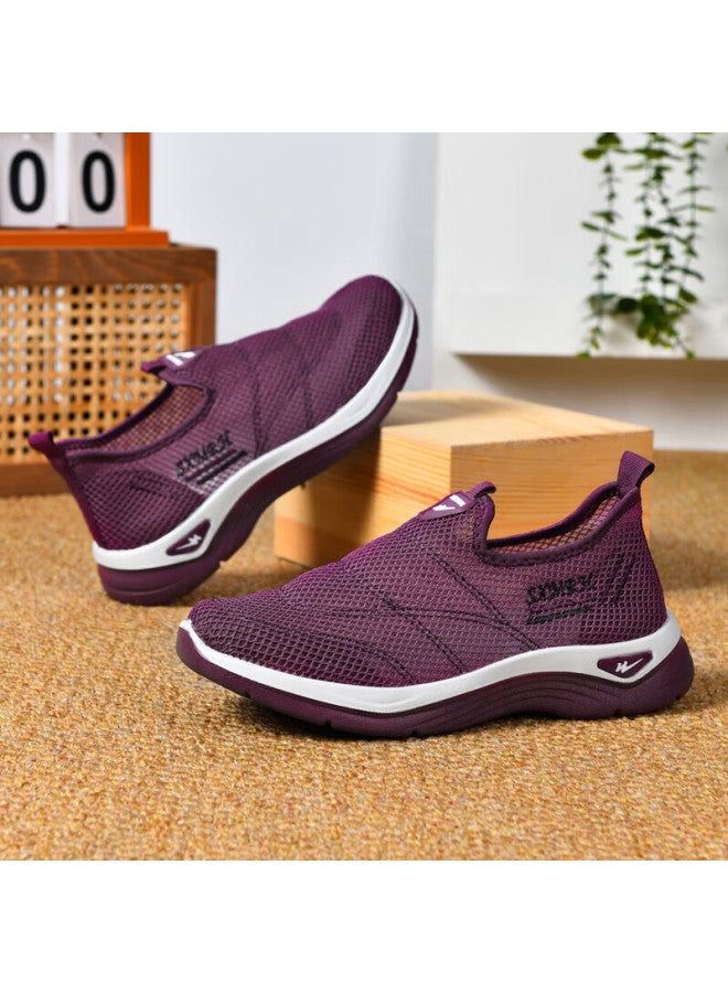 Double Star Eight Shuangxing Bate Women's Shoes, Summer Breathable Casual Shoes, Old Beijing Cloth Shoes, Slip-on Mom Shoes, Mesh Soft-soled Walking Shoes For Women - Image 3