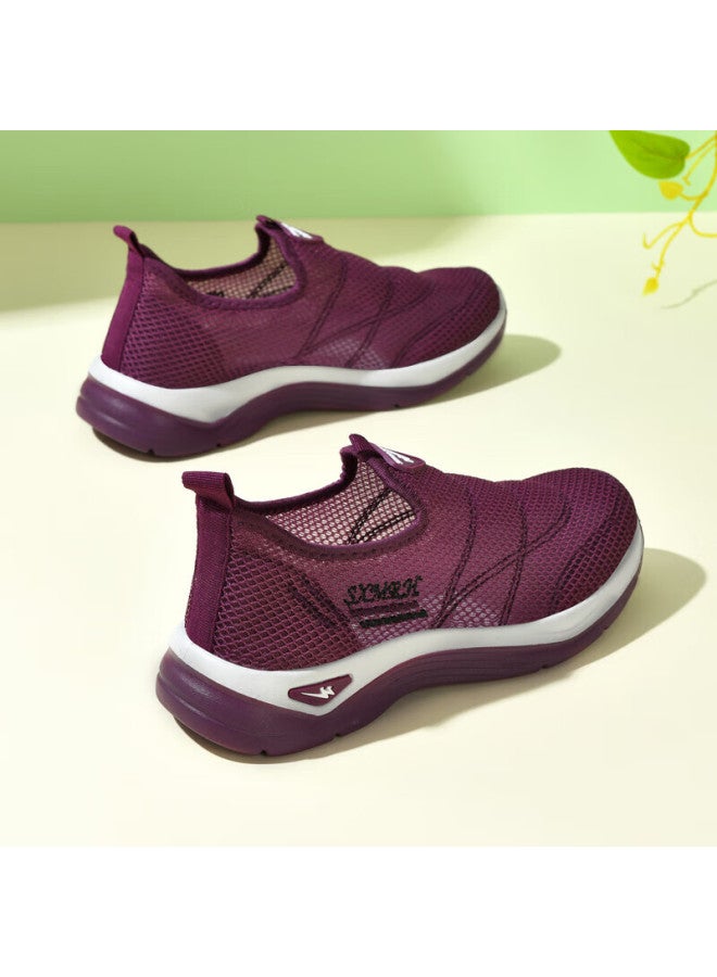 Double Star Eight Shuangxing Bate Women's Shoes, Summer Breathable Casual Shoes, Old Beijing Cloth Shoes, Slip-on Mom Shoes, Mesh Soft-soled Walking Shoes For Women - Image 4