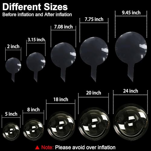 Hokoad Small Clear Balloons 100pcs Mini 8 Inch BoBo Balloons Latex Free Tiny Crystal Tranparent for Christmas Wedding Birthday Party Decorations 8inch100pcs - Image 5