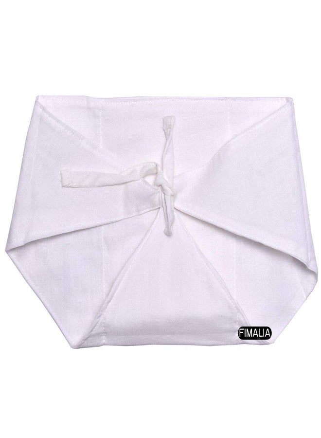 FIMALIA Newborn Baby Washable Reusable Soft and Pure Cotton Cloth Nappies/Cloth Diaper/Langot (0 to 6 Months)(Pack of 8,Triangle White) - Image 3