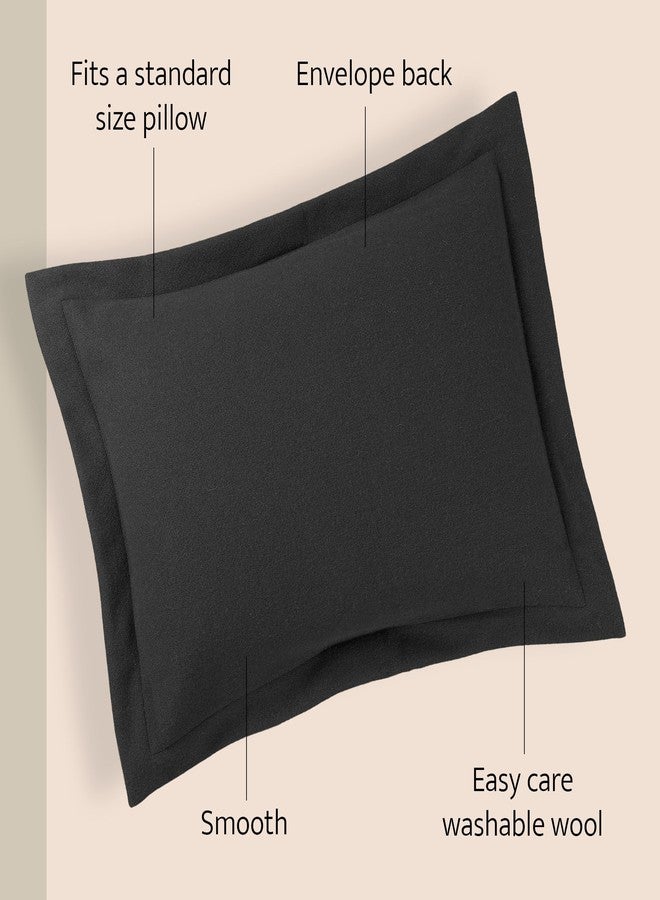 بندلتون وسادة Pendleton EZ-C القياسية مقاس 20 بوصة × 26 بوصة - وسادة زخرفية، غطاء وسادة من الصوف الصديق للبيئة، غطاء خلفي مغلف، إكسسوار للفراش - أزرق رمادي - Image 3