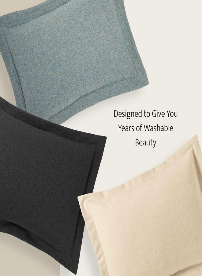 بندلتون وسادة Pendleton EZ-C القياسية مقاس 20 بوصة × 26 بوصة - وسادة زخرفية، غطاء وسادة من الصوف الصديق للبيئة، غطاء خلفي مغلف، إكسسوار للفراش - أزرق رمادي - Image 5