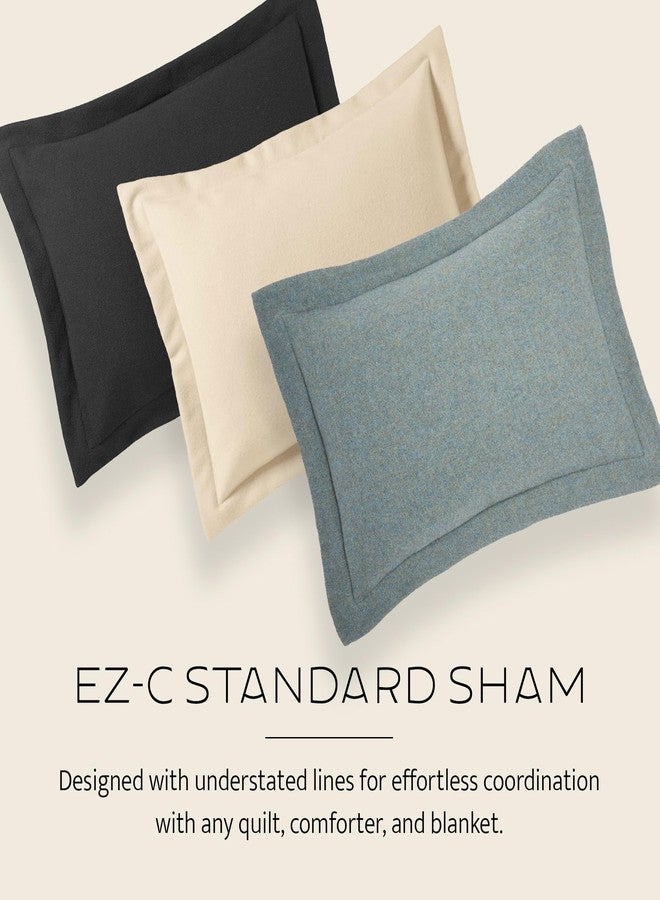 بندلتون وسادة Pendleton EZ-C القياسية مقاس 20 بوصة × 26 بوصة - وسادة زخرفية، غطاء وسادة من الصوف الصديق للبيئة، غطاء خلفي مغلف، إكسسوار للفراش - أزرق رمادي - Image 2