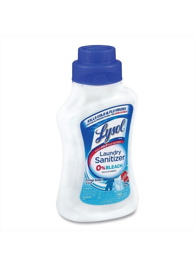Lysol - Laundry Sanitizer Additive, Sanitizing Liquid for Clothes and Linens, Eliminates Odor Causing Bacteria, Crisp Linen, 41oz - Image 1