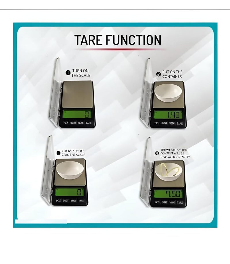 GRAMTECHNOLOGY Digital Pocket Weighing Scale 1000 gram x 0.01g Precision | Jewellery Scale | Weight Machine for Gold | Ideal for Goldsmith and Chemical Use (1kg pocket scale) - Image 5