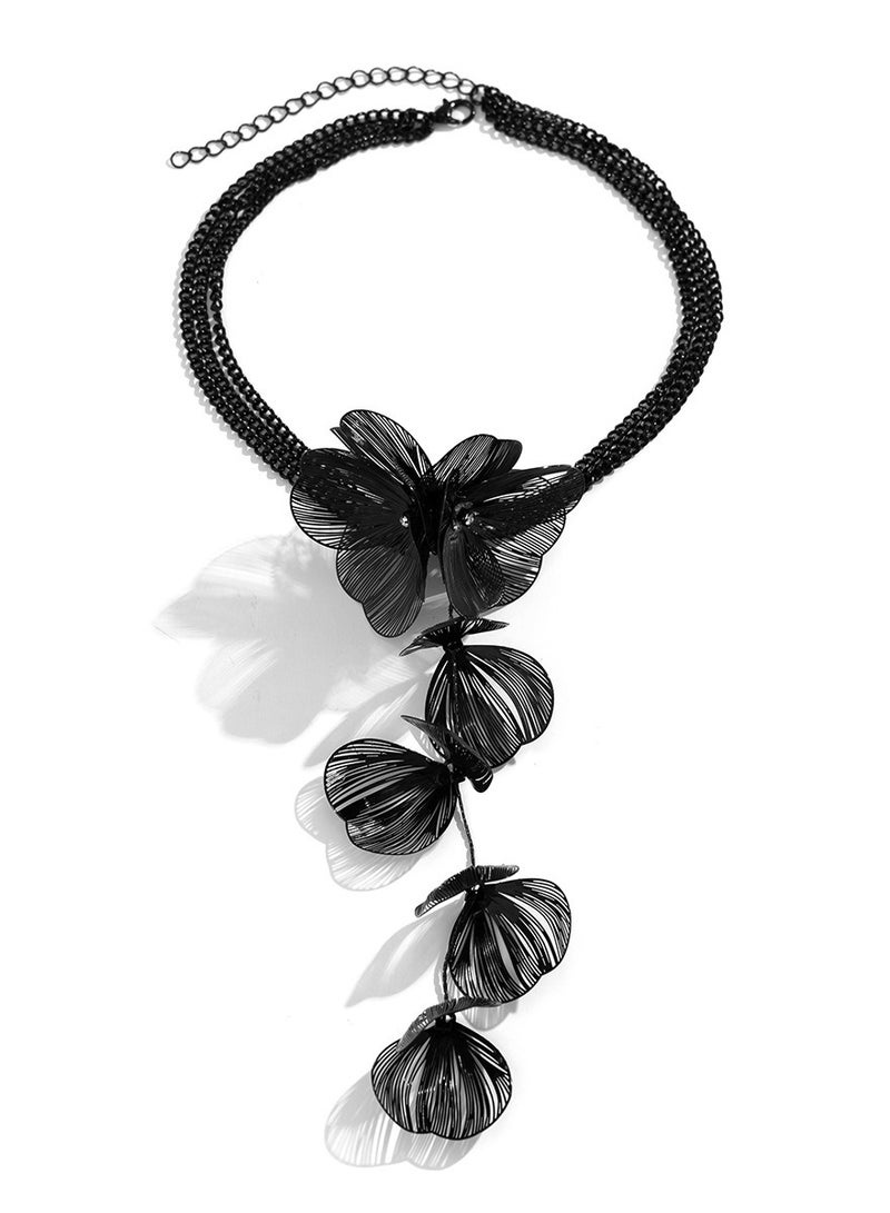 Ginkgo biloba tassel shape, retro cool style choker  - Image 4