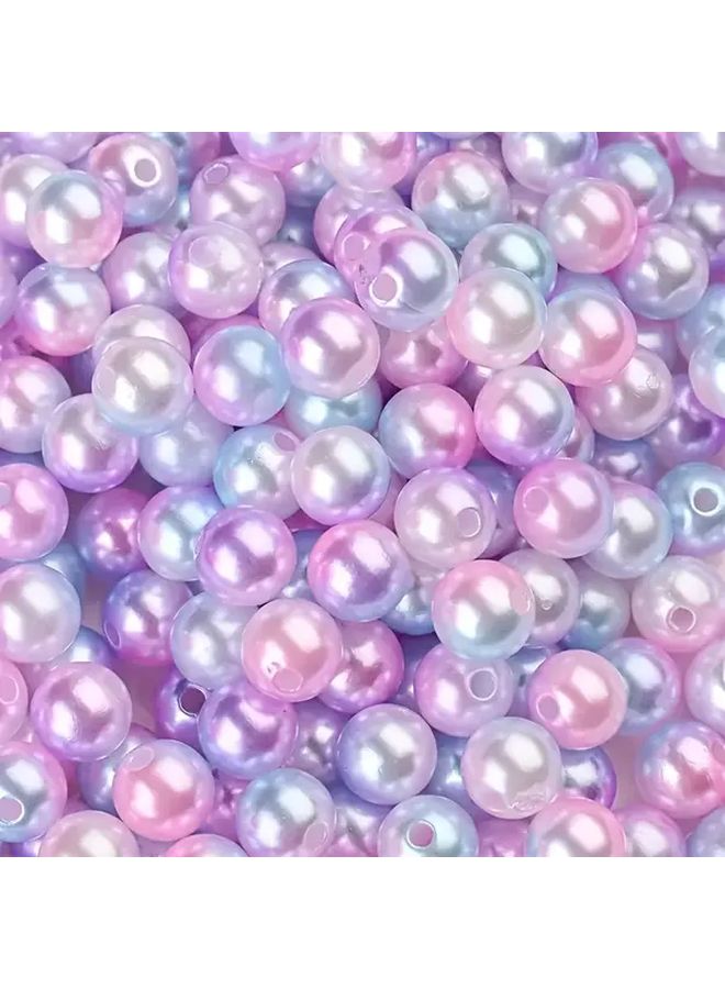 Gradient Pink Blue 200 Pcs 6mm Beads With Straight Holes For DIY Jewelry Making Crafts - Image 5