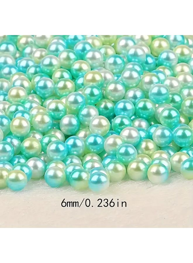 Gradient Pink Blue 200 Pcs 6mm Beads With Straight Holes For DIY Jewelry Making Crafts - Image 4