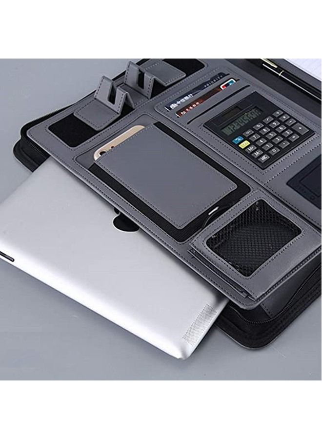 ISank A4 Multi-function Folder Wireless wired Charging Folder Combination, with Notebook, Calculator, Mobile Power  - Image 4